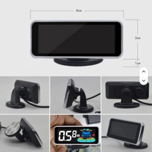 Multiple Radar Parking Sensor Kit LED Display Screen Monitor Detector Assistant 8pcs Probes