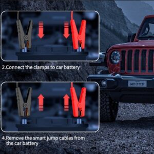 6000A Jump Starter Power Pack, Car Battery Booster Jump Starter (up to 10.0L Gas or 10.0L Diesel Engine), 12V Car Starter Power Bank with USB QC 3.0, Jump Pack With DC Output