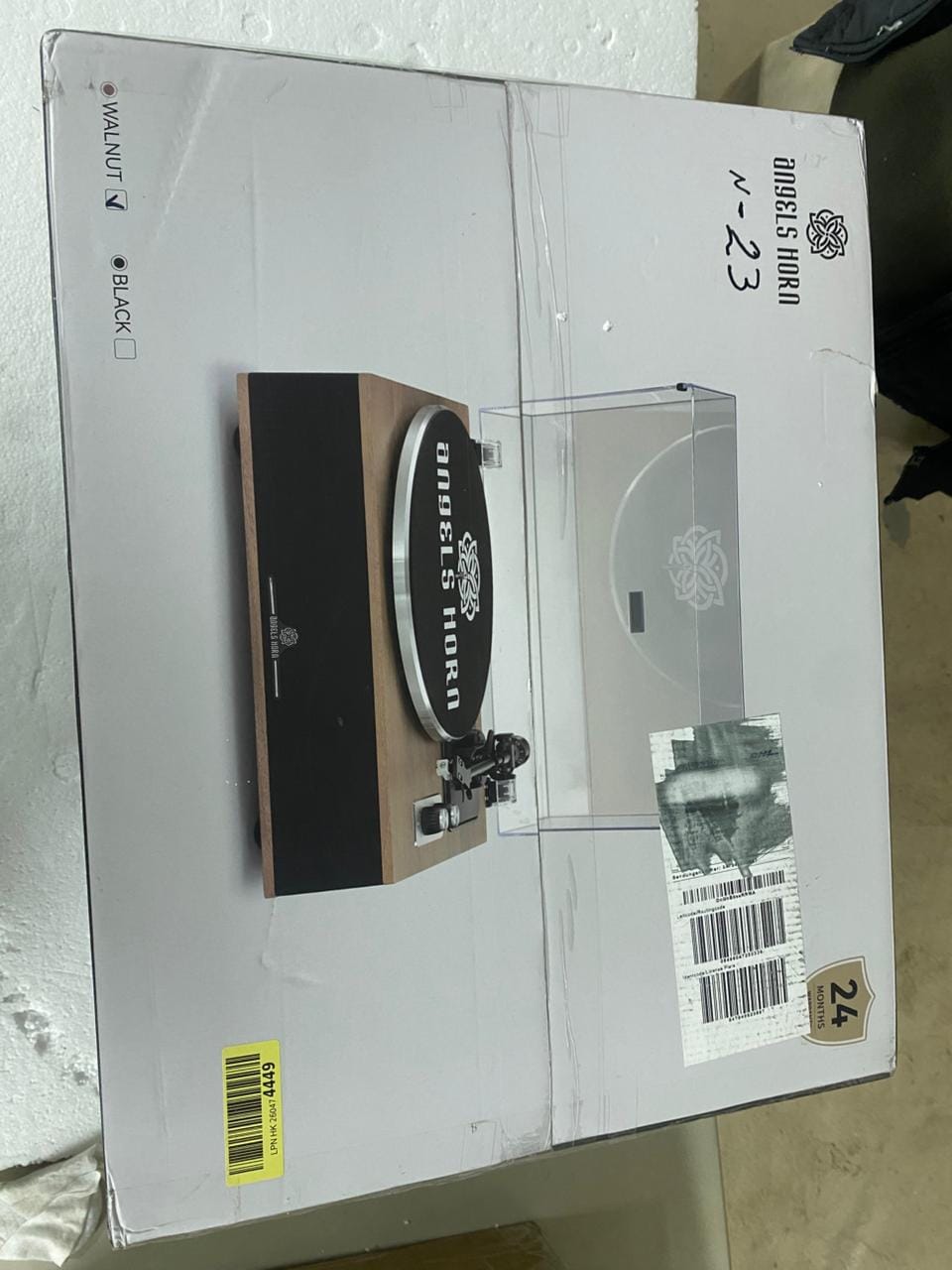 ANGELS HORN Vinyl Record Player, Bluetooth Turntable with Built in Speakers Phono Preamp, High Fidelity Turntables for Vinyl Records with Magnetic Cartridge AT-3600L, Belt Drive 2-Speed - Image 7