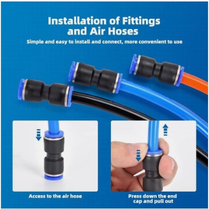 Conectores Rapidos Manguera Aire 4 6 8 10 12mm Neumaticos Empuje para conectar - Image 6