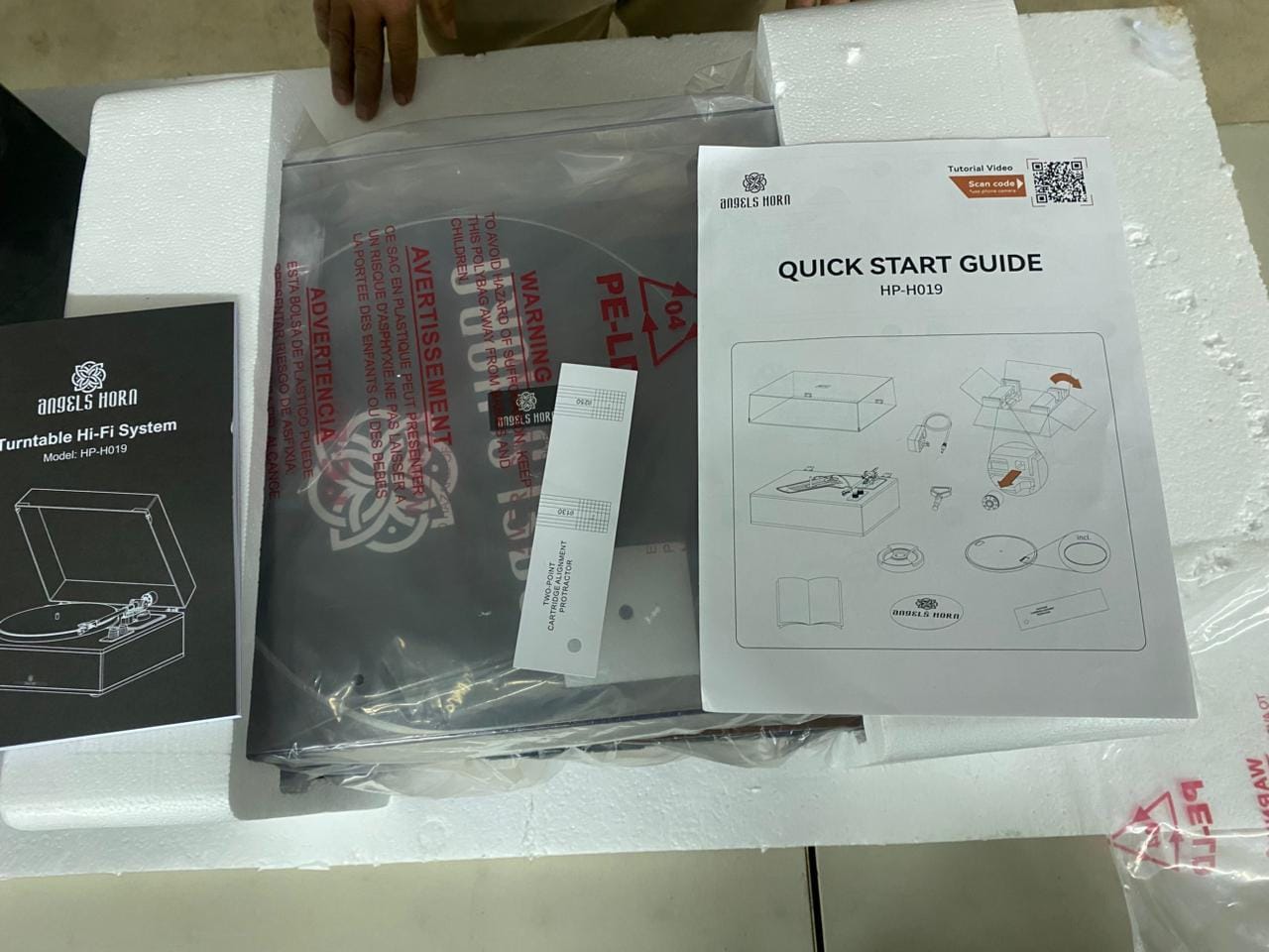 ANGELS HORN Vinyl Record Player, Bluetooth Turntable with Built in Speakers Phono Preamp, High Fidelity Turntables for Vinyl Records with Magnetic Cartridge AT-3600L, Belt Drive 2-Speed - Image 2