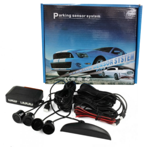 Rear Parking Sensor Kit Black MASO LED Display Parking Assistants Double CPU Security Reversing Parking Radar Sensor Car Vehicle with 4 Sensors Alarm Buzzer Reminder Safe Driving