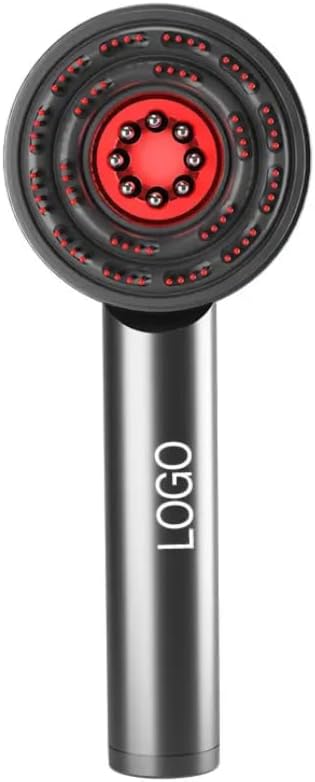 Multi Functional Massage Comb XYT-0806, Handheld Hair Scalp Massager, Black and Red - Image 3