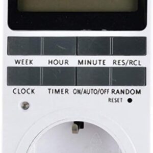 KWE-TM02 Electronic Digital Timer Plug Kitchen Timer Socket 230V 50Hz 7 Day 12/24 Hours