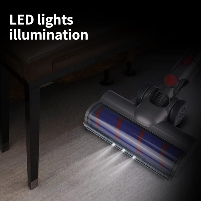 Brush Compatible with Dyson V7 V8 V10 V11 V15 Vacuum Cleaner, Soft Scooter Attachment and Turbo Brush, Floor Brush and LED Lights for Hard Floors - Image 5