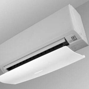 SPLIT, Split air conditioner deflector & Air conditioning, 69x24 cm, Glossy white plastic with anti-condensation panel. Made in Italy