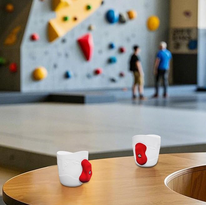 TWO STONES Rock Climbing Coffee Mug for Rock Climber as Rock Climbing Gift for Climbers (White + Blue) - Image 3