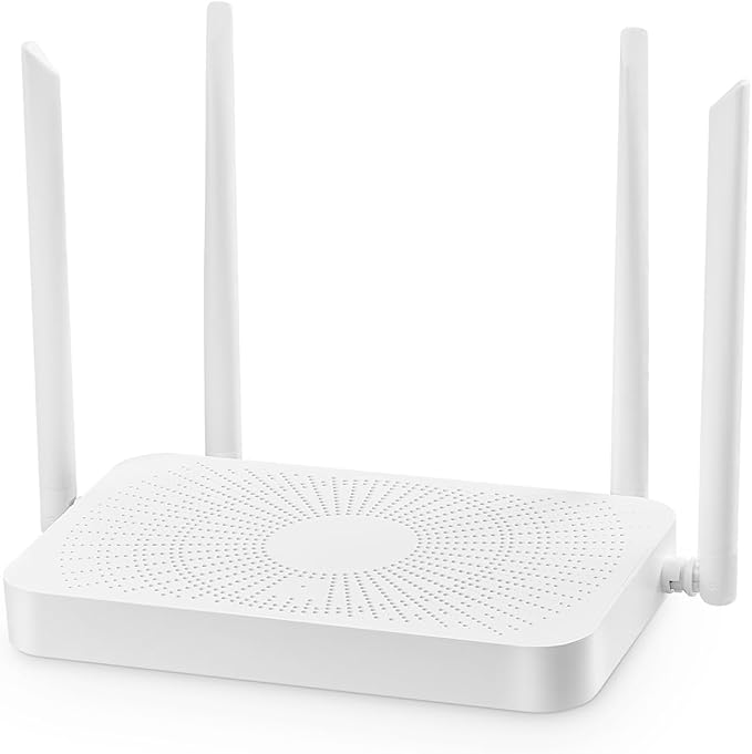 Binardat WiFi6 Wireless Internet Router AX3000, 2.4G/5G Dual Band 160MHz Bandwidth 2x2 MIMO, 4 Gigabit Ethernet WAN/LAN Ports, One-Click MESH/WPS