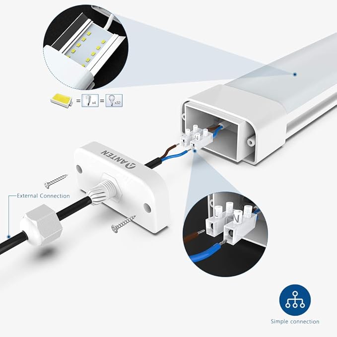 Anten 36 W LED ultra-slim moisture-proof light for cellar, garage or industrial rooms, cellar ceiling light - Image 5