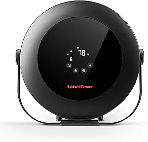 Spider Farmer Grow Tent Heater,530W Portable Heater with Smart Temperature Control, 4 Modes & 24H Timer, 10-Level PTC Heating & Extension Hose for Plant Rooms,Greenhouse, and Grow Tents