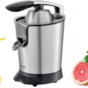 My Wave - Nido Pro electric juicer - Fast juice extraction - 600 W power - Juicer with anti-drip system - Non-slip rubber holders - Includes 2 cones