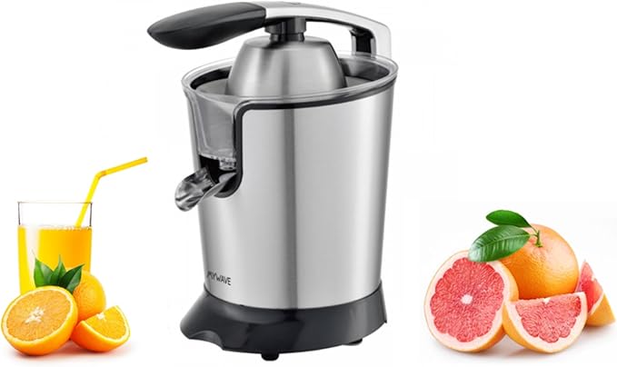 My Wave - Nido Pro electric juicer - Fast juice extraction - 600 W power - Juicer with anti-drip system - Non-slip rubber holders - Includes 2 cones
