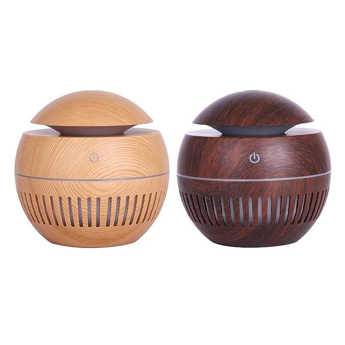 ATORSE® Air Humidifier Aroma Diffuser Night Light Purifier for Car Light Wood Grain - Image 5
