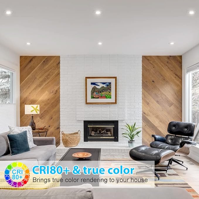 2 Inch LED Recessed Lighting, 3W Dimmable Downlight, 5000K Daylight White Retrofit Light Fixtures, Modern Round LED Ceiling Light with LED Driver, 35W Halogen Equivalent (4 Pack) - Image 8