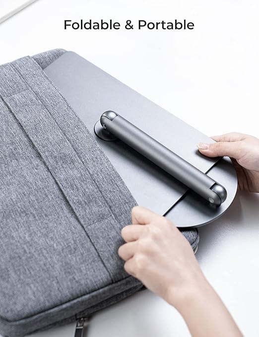 BENKS Tablet Magnetic Stand Adjustable, Swivel iPad Stand with 360° Rotating Base, Aluminum Foldable Desktop Stand Holder - Image 7