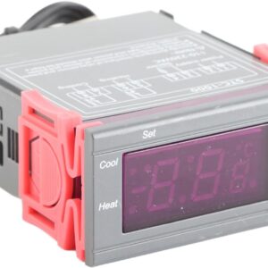 Digital Temperature Controller Thermostat, AC 110-220V, Cooling and Heating, -50℃ to 110℃ Range with Sensor
