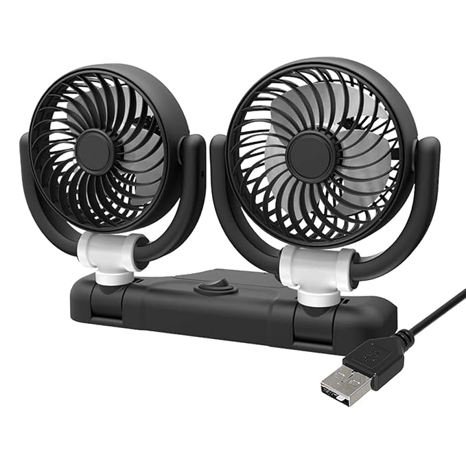 ATORSE™ Vehicle Car Electric Cooling Fan Foldable Double Head for Car Dashboard 5V USB|Home & Garden|Home Improvement|Heating, Cooling & Air|Portable Fans - Image 5