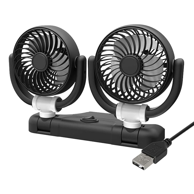ATORSE™ Vehicle Car Electric Cooling Fan Foldable Double Head for Car Dashboard 5V USB|Home & Garden|Home Improvement|Heating, Cooling & Air|Portable Fans - Image 6
