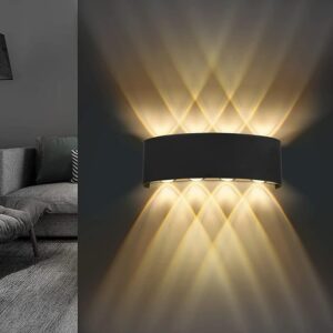 Wall Light Lighting Modern IP65 Sconce Outdoor LED Garden Wall Lights, Corridor Balcony Bathroom Up Down Wall Sconce Lamp 6W Black Home Decor Lamp,delier Lights