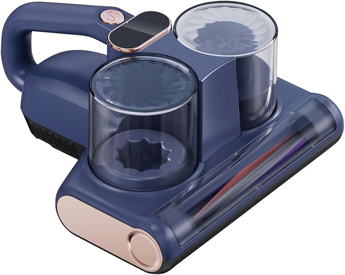 Mite Vacuum Cleaner for Mattresses, Mattress Cleaner with UV-C, Double Cup Design, Washable HEPA Filter, Lightweight, with Cable - Image 3