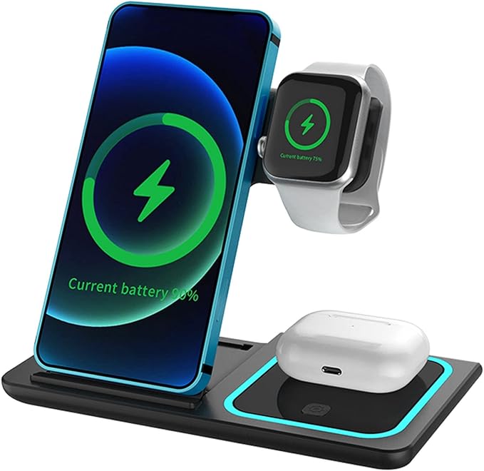 Wireless Charger , Wireless Charging Pad Folding Smart Night Light for Daily Use