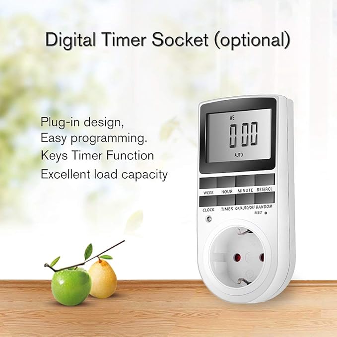 KWE-TM02 Electronic Digital Timer Plug Kitchen Timer Socket 230V 50Hz 7 Day 12/24 Hours - Image 5