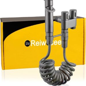 Reiwosee Bidet Sprayer Kit, Portable Shower, Bidets Attachment for Toilet UK, Bidet Shower with Extendable 2m Hose & Dual Control Valve Sprayer, Muslim Shower, Bath taps with Shower Attachment (Grey)