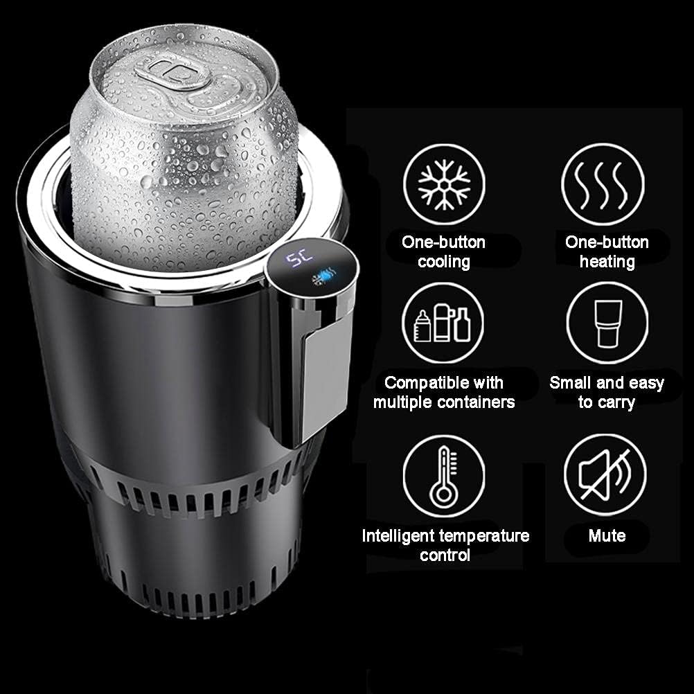Auto Car Cup Cooler Warmer 2 In 1 Car Cooling And Heating Cup Holder with Display Temperature for Water Coffee Beverage Milk - Image 4