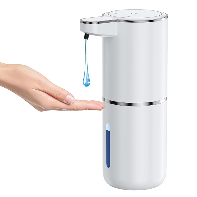 Automatic soap Dispenser touchless Kitchen Dish Automatic Liquid Soap Dispenser 4 Adjustable Soap Dispensing Levels Wall Mount for Kitchen and Bathroom, Liquid Hand Soap Dispenser