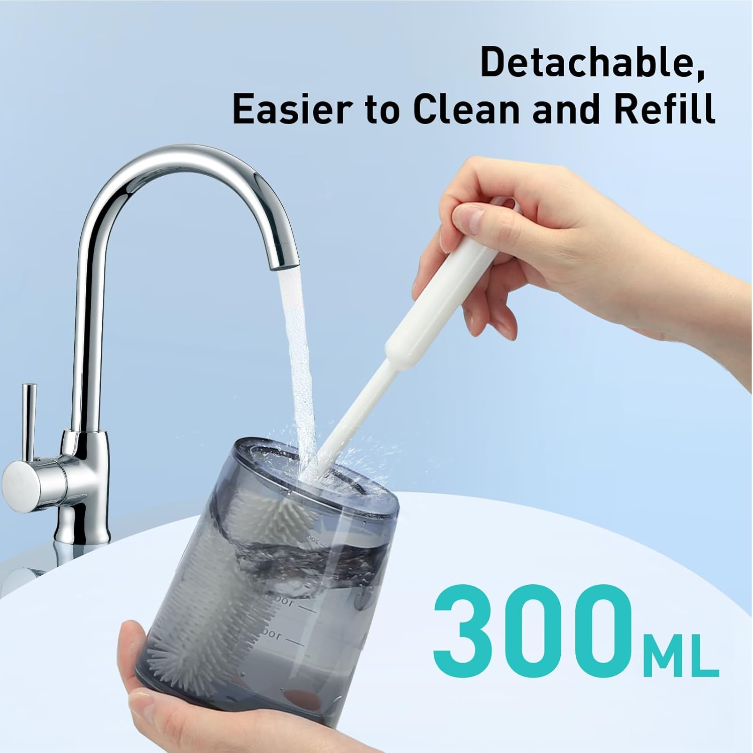 COSLUS Water Teeth Flosser Picks: 4 Modes Cordless Irrigator 300ML Portable Elec - Image 6
