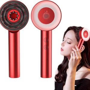Multi Functional Massage Comb XYT-0806, Handheld Hair Scalp Massager, Black and Red