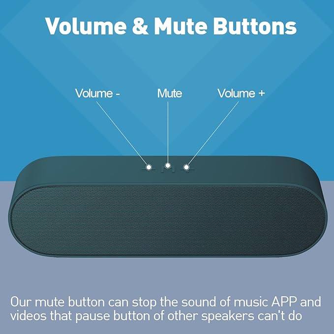 EL014 portable USB computer speaker Portable PC Speaker for Desktop, Laptop,Notebook, Wired Mini Soundbar Speakers with Loud Volume, Volume Control and Mute Button, Plug and Play - Image 6