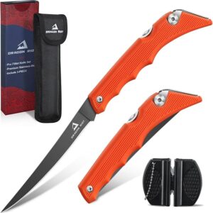 DRAGON RIOT Filleting Knife Fish Professional, Fishing Knife, Foldable, Stainless Steel Fish Knife with Non-Slip Handle, Fish Knife Fishing, Outdoor Knife for Fish and Meat