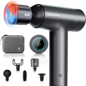 Massage Gun with Heat and Cold, arboleaf 6 Speeds Muscle Massage Gun Deep Tissue with Case, Powerful Percussion Massager Gun for Home Gym Office Muscle Pain Relief, Type-C Charging