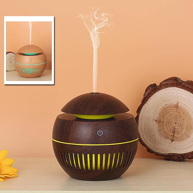 ATORSE® Air Humidifier Aroma Diffuser Night Light Purifier for Car Light Wood Grain - Image 6