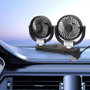 ATORSE™ Vehicle Car Electric Cooling Fan Foldable Double Head for Car Dashboard 5V USB|Home & Garden|Home Improvement|Heating, Cooling & Air|Portable Fans