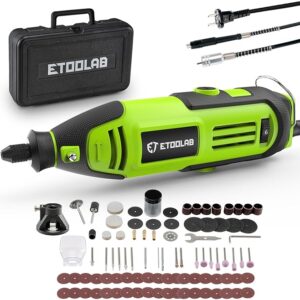 ETOOLAB 200W Multi Tool Rotary Tool Kit with 129 Accessories, 6 Variable Rotation Speeds 10000-35000RPM, 200W Super Power for Cutting, Engraving, Drilling, Grinding