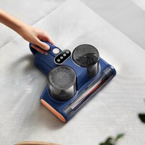 Mite Vacuum Cleaner for Mattresses, Mattress Cleaner with UV-C, Double Cup Design, Washable HEPA Filter, Lightweight, with Cable