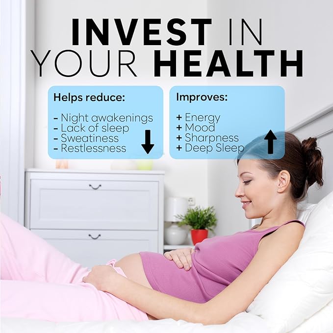 Adamson B10 Twin Bed Cooling System 75" L x 39" W - 100% Cotton for Night Sweats - Water Bed Cooler Ideal for Hot Sleepers - Navy Blue - Image 9