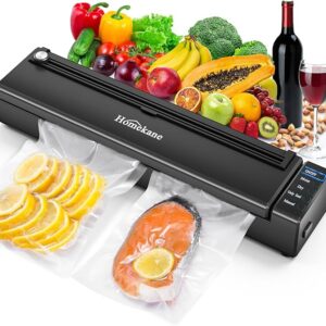 Brand: HOMEKANE Vacuum Sealer Machine 80kPa with Dry & Moist Automatic Modes Built-in Cutter Vacuum Food Sealer with External Vacuum System Multifonction for All Saving Needs