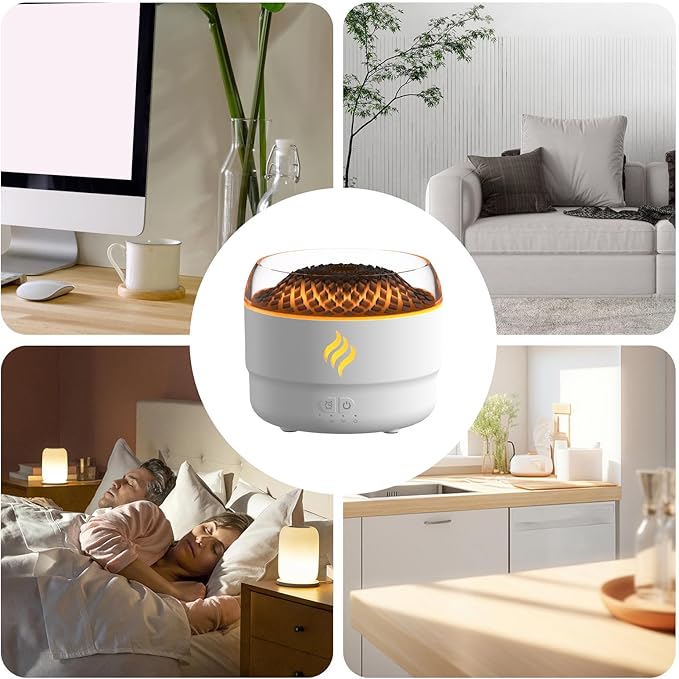 Decorative Humidifiers for Home, Silent Humidifiers for Bedroom - Volcano Silent Aromatherapy Diffuser, Creative Personal Humidifiers, Multipurpose Aromatherapy Diffuser for a - Image 5