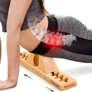 ONUEMP Psoas Release Tool, Fully Adjustable Hip Hook Psoas Muscle Release Tool, for QL, Hip Flexor, Back, Hamstring, Glute, Iliacus and Neck Pain Relief - Deep Tissue Myofascial Release, Wood