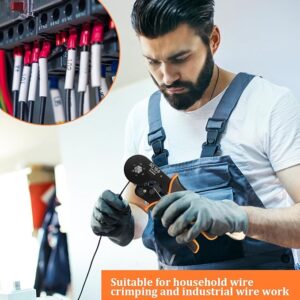 SOMELINE Crimping Tool for Heat Shrink Connectors, 22-10 AWG Ratchet Wire Terminal Crimper Available For Heat Shrink Connectors and Insulated Nylon Connectors