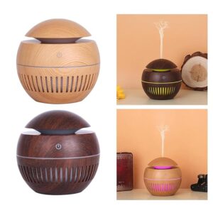 ATORSE® Air Humidifier Aroma Diffuser Night Light Purifier for Car Light Wood Grain