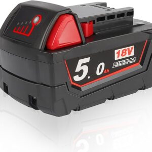Waitley Replacement Battery 18V 5000mAh Li-ion Battery For Milwaukee M18 M18B 48-11-1850 48-11-1852 48-11-1820 48-11-1860 48-11-1828
