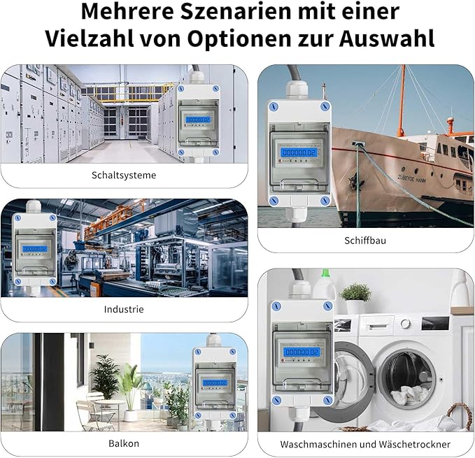 Mobile current meter with CEE plug and coupling, 3 × 230 V/400 V 32 A and coupling, intermediate gauge for caravans, electric vehicles, camping or under Brand: Lomhyve - Image 4