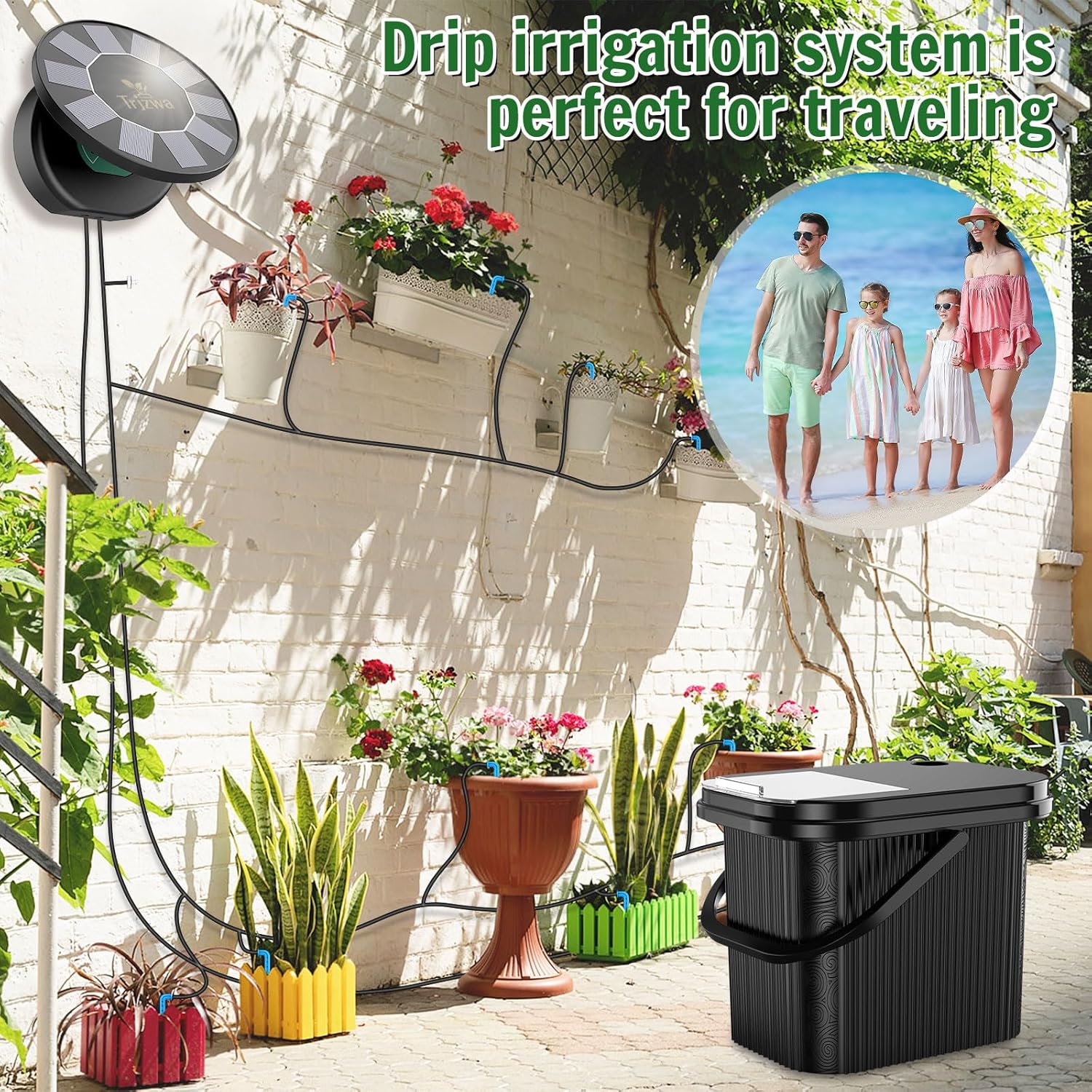 Trizwa brand Solar Automatic Drip Irrigation System Kit - Image 7