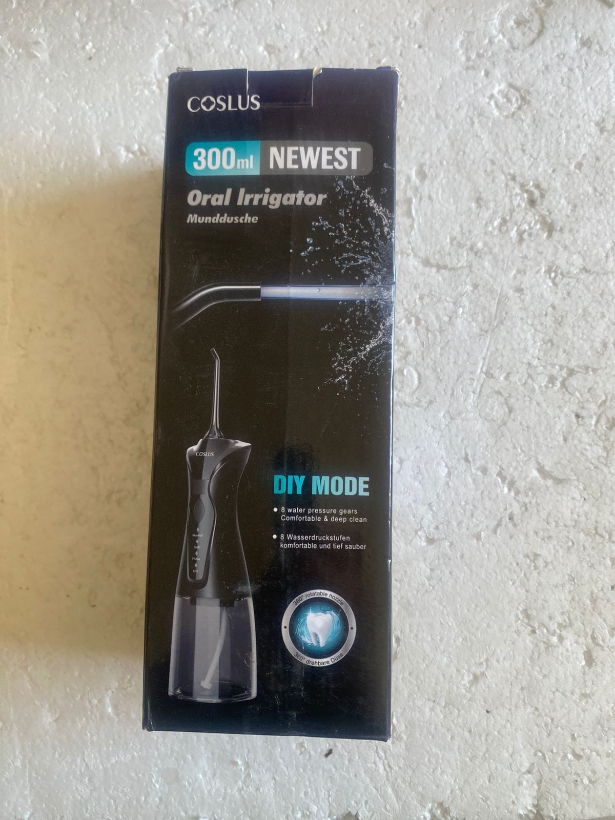 COSLUS Water Teeth Flosser Picks: 4 Modes Cordless Irrigator 300ML Portable Elec - Image 2