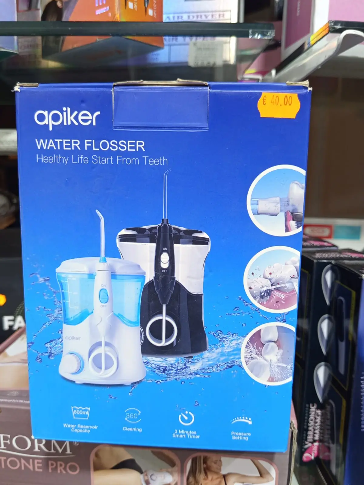 Apiker Dental Water Flosser for Teeth and Braces with 8 Multifunctional Tips, 600ml Capacity Electric Oral Irrigator with 10 Water Pressure Settings for Family - Image 2