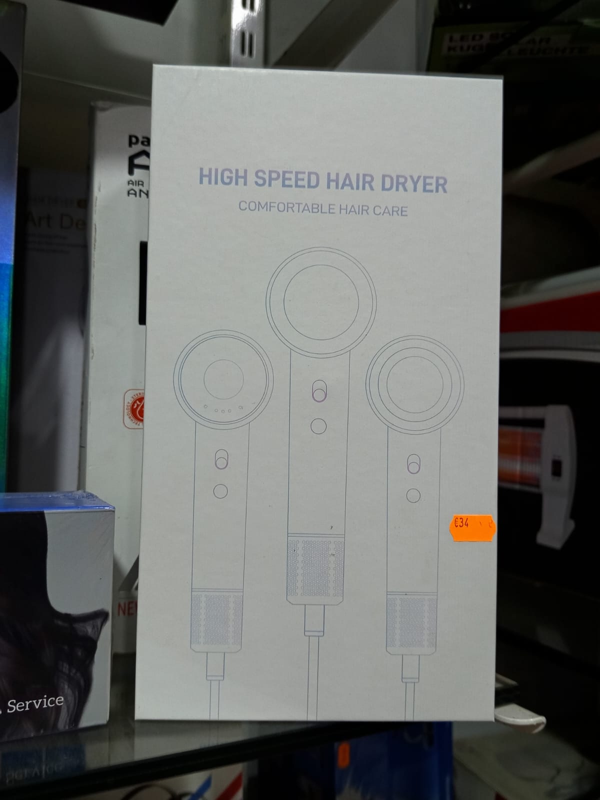 Hair Dryer, High-Speed Ionic Low Noise Blow Dryer with 160000 RPM Motor for Fast Drying, Thermo-Control Portable Hair Blow Dryer with Magnetic Nozzle for Home Travel Salon (P2306F Grey) - Image 2